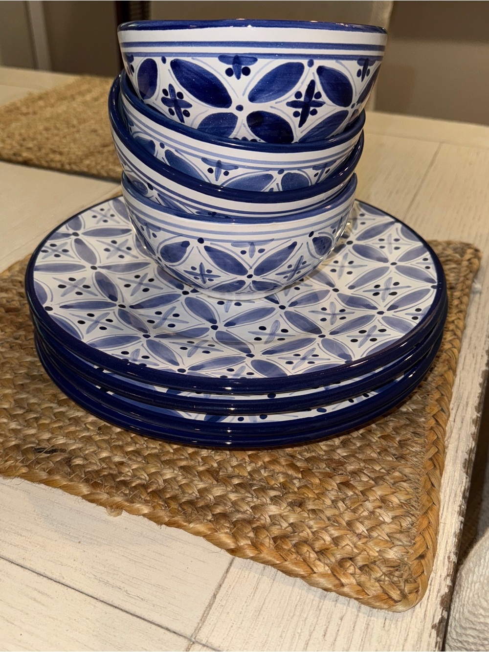Sobremesa by Greenheart Patterned Decorative Dishes & Bowl Set